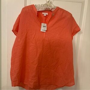 J. Jill Vibrant Orange Blouse